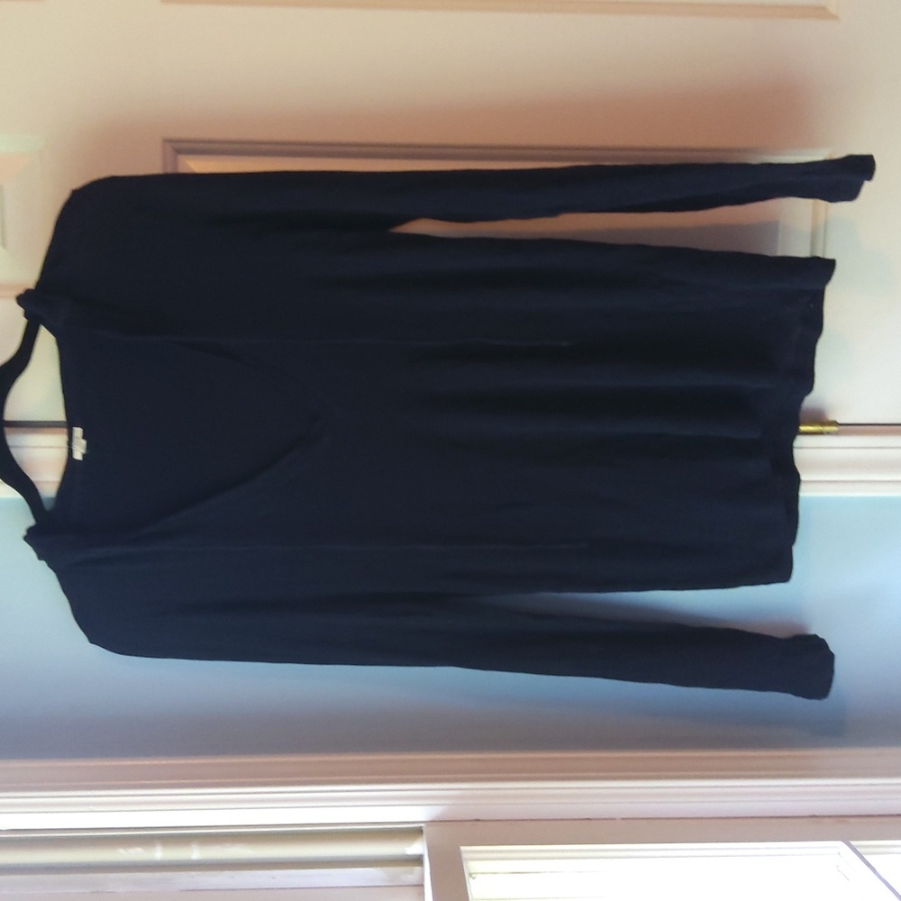 J CREW Navy Tissue V-neck Hoodie